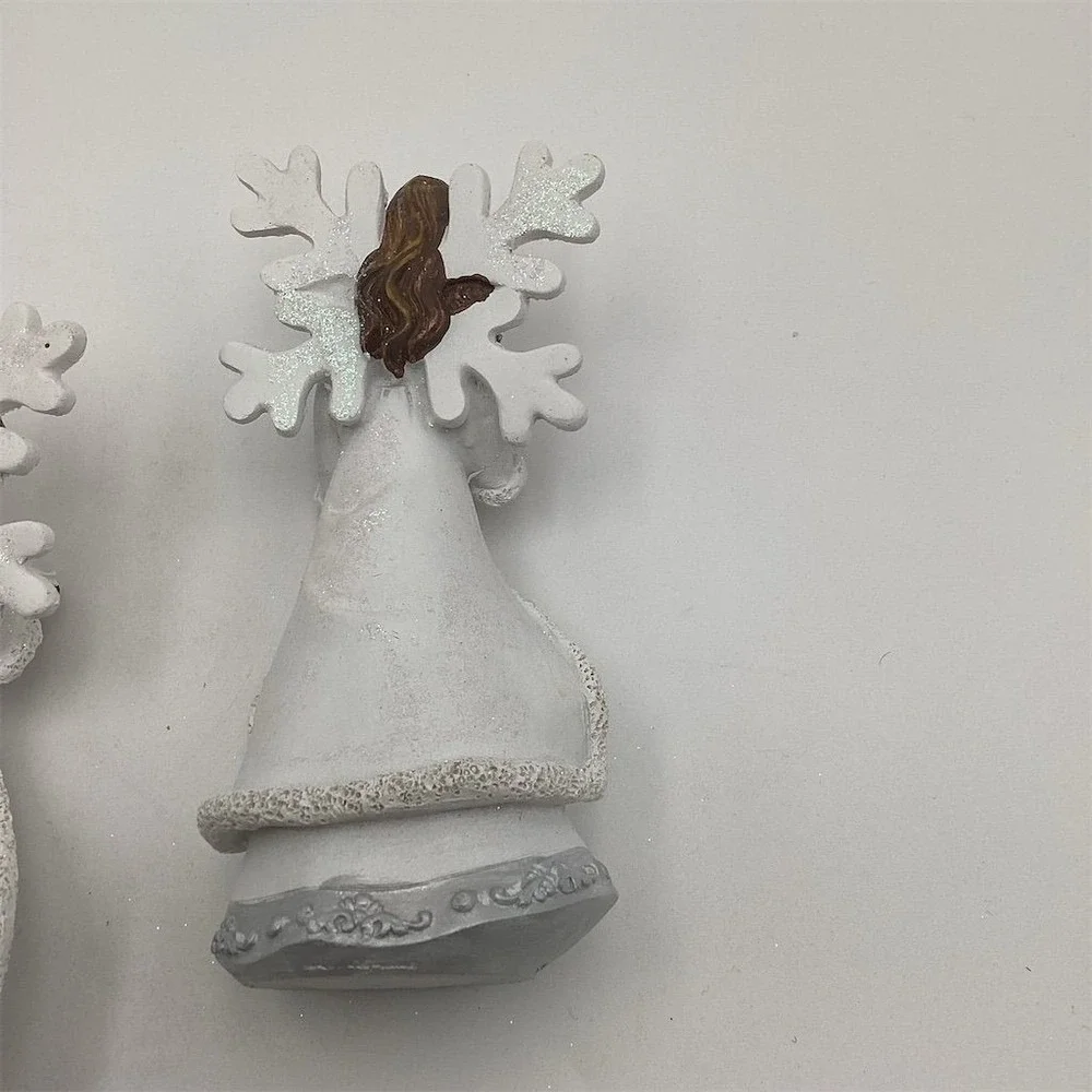 White & Silver Angel Figurine‎ Set Christmas Decor 9
